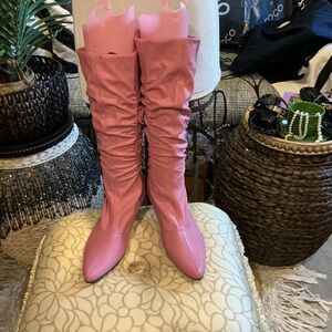 Pink Knee-High Women's Boots NWOT 8.5 M